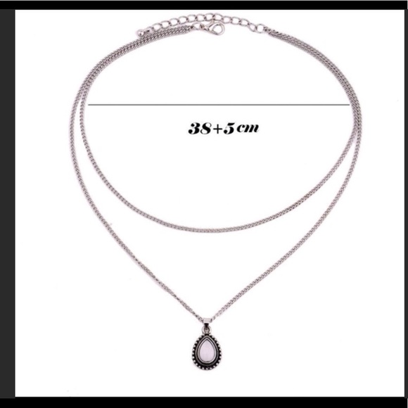 4/$15❤️ Boho Silver Stone Layered Nec… - Picture 3 of 4